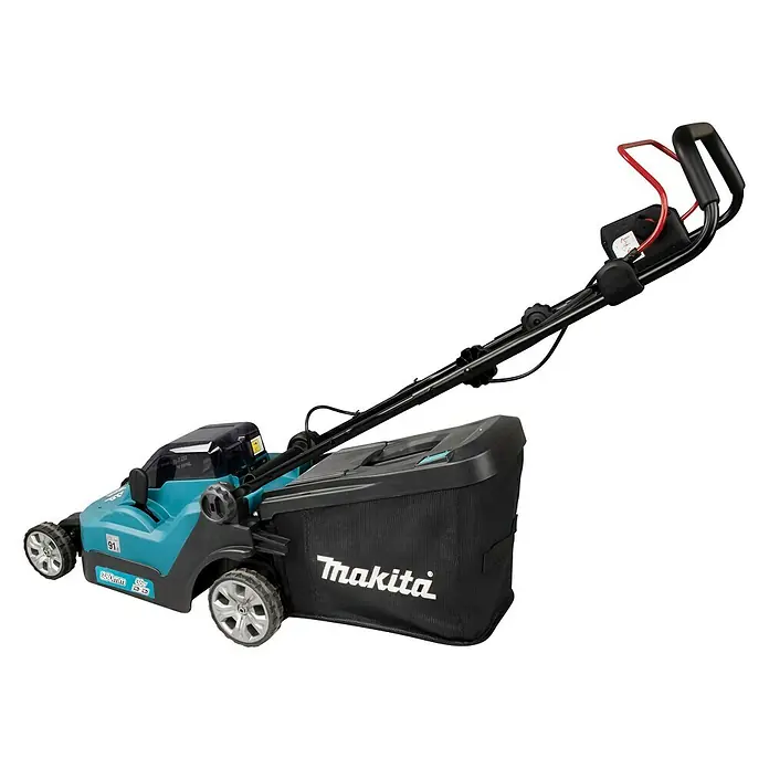 Makita Akku-Rasenmäher DLM382PM2 - 36 V, 2 Akkus, 4 Ah, Schnittbreite: 38 cm - Diagonale Ansicht