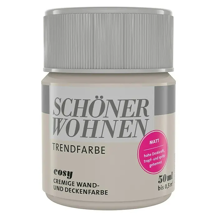 SCHÖNER WOHNEN-Farbe Wandfarbe Trendfarbe Tester - Cosy, 50 ml, Matt - Vorderansicht
