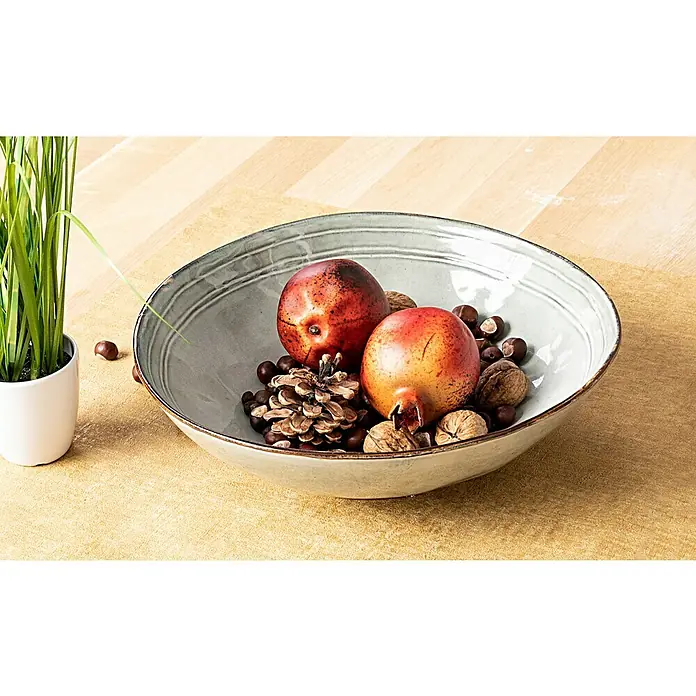 Schale Tabo - Ø x H: 30,5 x 9 cm, Grau - Stimmungsaufnahme