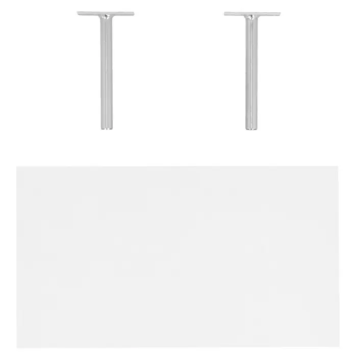 Dolle Wandboard Big Boy - L x B x H: 44,5 x 25 x 5 cm, Weiß, Belastbarkeit: 30 kg - Draufsicht
