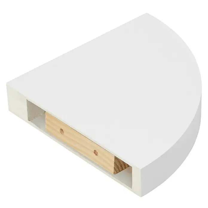 Dolle Zidna polica Big Boy - D x Š x V: 30 x 30 x 5 cm, Bijele boje, Opteretivost: 12 kg - Dijagonalni pogled