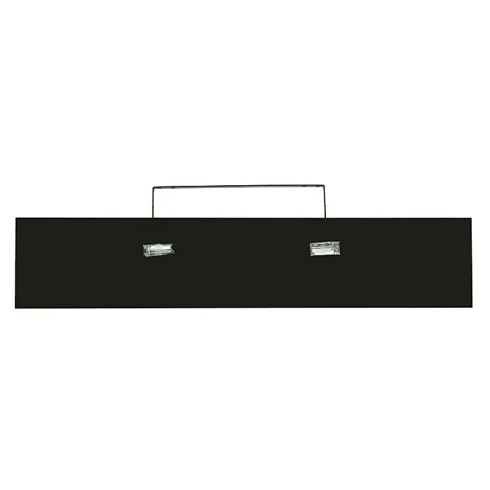 Regalux Wandboard XL4 - 23,5 x 118 x 3,8 cm, Schwarz, Belastbarkeit: 12 kg - Draufsicht
