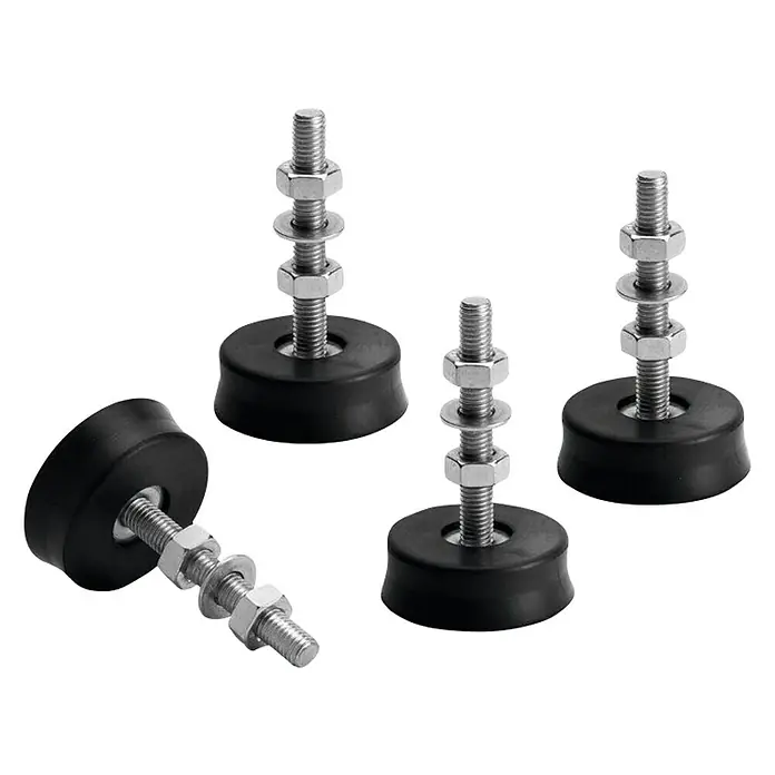 Amortiguador de vibraciones S40 - Negro, 4 ud. - Vista angular