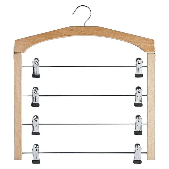 Percha para ropa multiusos Falda - 1 ud., Madera - Vista frontal