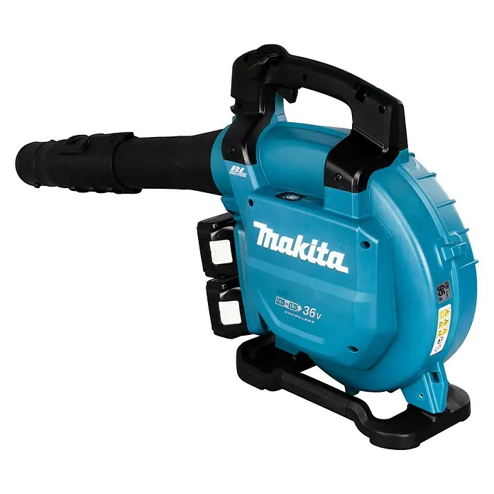 Makita Akku-Laubbläser DUB363PT2V - 2 x 18 V, Li-Ionen, 2 Akkus, Blasleistung: 13,4 m³/min - Diagonale Ansicht