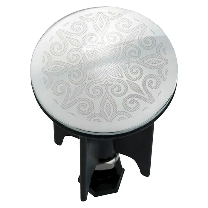 Wenko Dekorativni čep za umivaonik Mandala - lasersko graviranje, Promjer: 3,9 cm - Dijagonalni pogled
