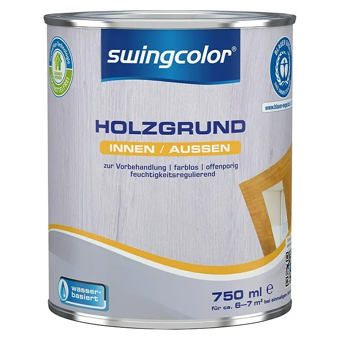 swingcolor Holzgrund - Farblos, 750 ml, Wasserbasiert, Acrylatbasis - Vorderansicht