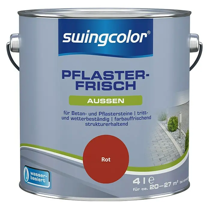 swingcolor Betonlasur Pflaster-Frisch - Rot, 4 l - Vorderansicht