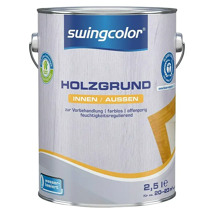 swingcolor Holzgrund - Farblos, 2,5 l, Wasserbasiert, Acrylatbasis - Vorderansicht