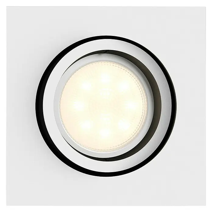 Philips Hue Foco LED empotrable Milliskin - L x An x Al: 9 x 7 x 7 cm - Vista frontal