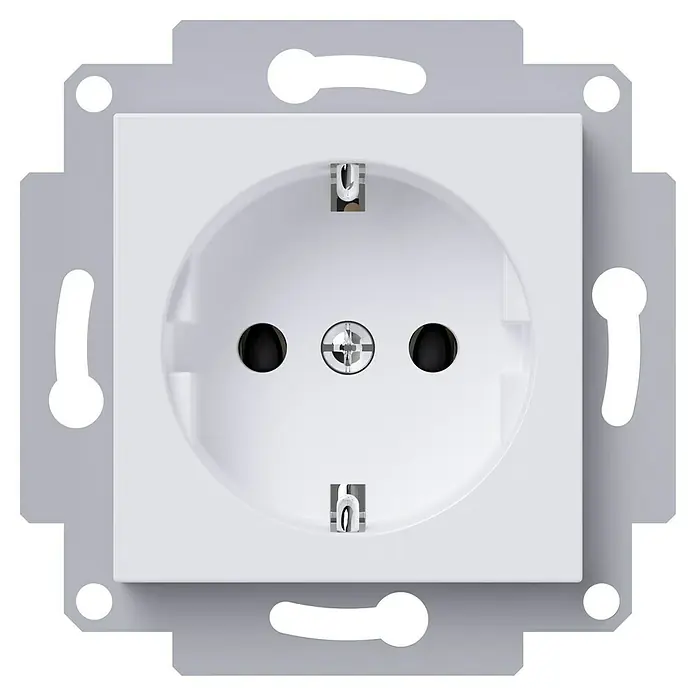 Voltomat ART Stopcontact - Alpine wit, 16 A - Vooraanzicht