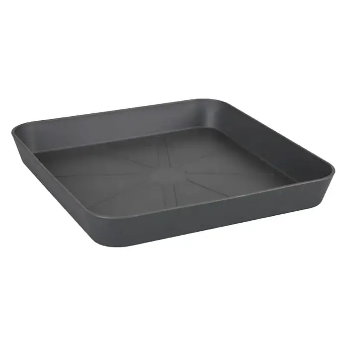 Elho Loft Urban Podložak za teglu - 28 x 28 x 4 cm, Plastika, Antracit - Dijagonalni pogled