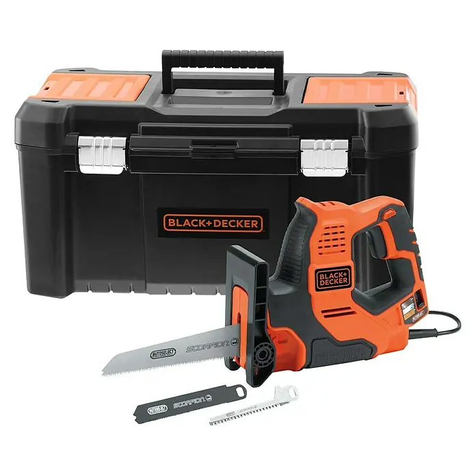 Black+Decker Reciprozaag Scorpion - 500 W, Slaglengte: 23 mm - Diagonaal zicht
