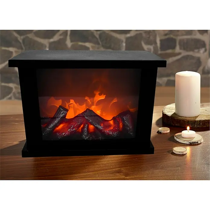 Technoline Dekokamin T 9800 - LED, Batteriebetrieben, Schwarz, 11,5 x 30 x 20 cm - Stimmungsaufnahme