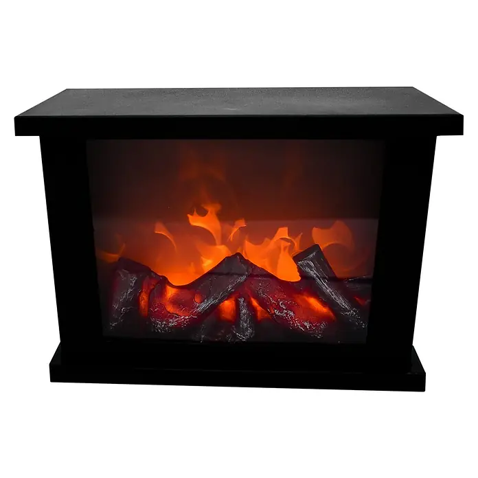 Technoline Dekokamin T 9800 - LED, Batteriebetrieben, Schwarz, 11,5 x 30 x 20 cm - Diagonale Ansicht