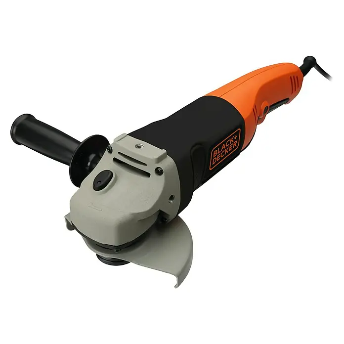 Black+Decker Winkelschleifer KG1202K-QS - 1.200 W, Durchmesser Scheibe: 125 mm, Leerlaufdrehzahl: 11.000 U/min - Diagonale Ansicht