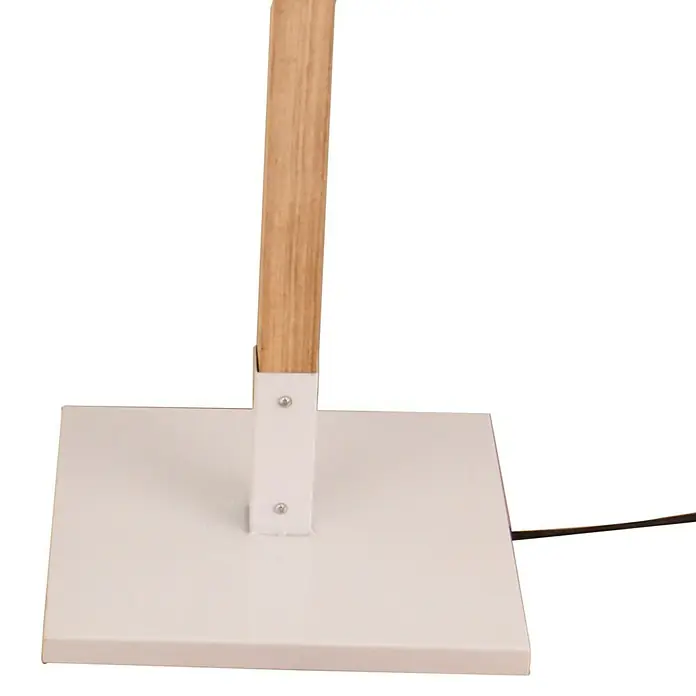 Stehleuchte - 40 W, Höhe: 140 cm, Weiß/Holz, E27 - Detailaufnahme