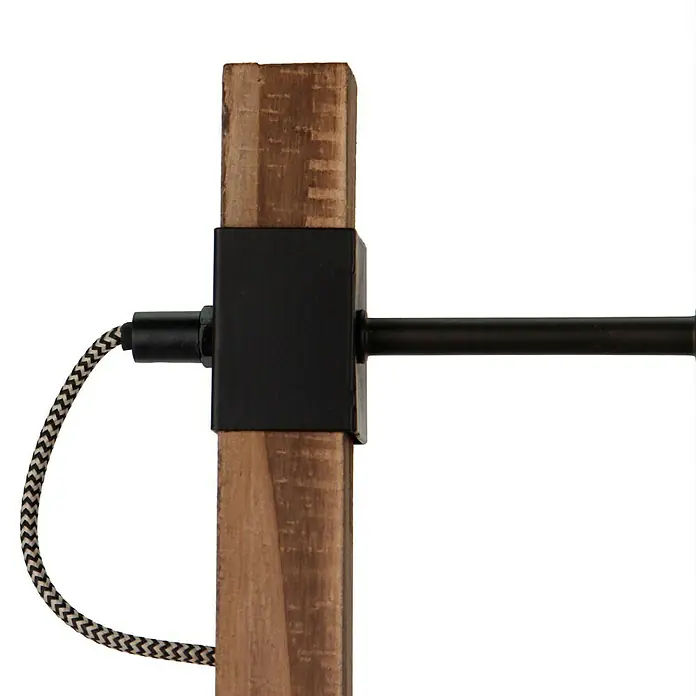 Deko-Tischleuchte - 40 W, Holz, E27 - Detailaufnahme