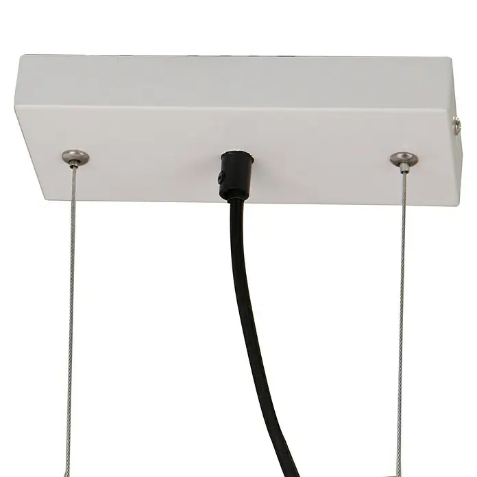 Pendelleuchte - 40 W, Weiß/Holz, E27, 45 x 120 cm - Detailaufnahme