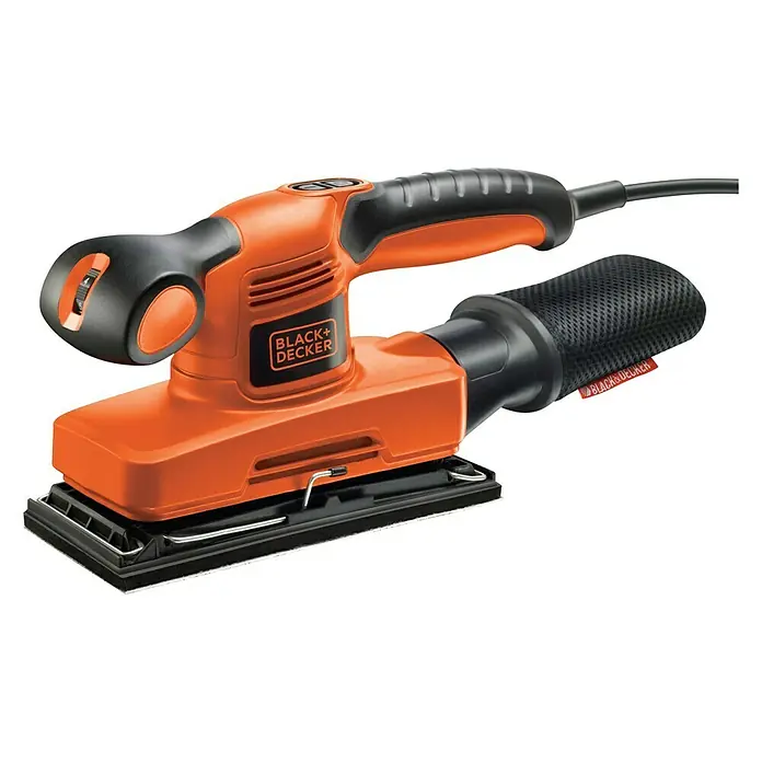 Black+Decker Schwingschleifer KA320EKA-QS - 240 W, 14.000 U/min - 30.000 U/min, Schleifplatte: 90 x 187 mm - Diagonale Ansicht