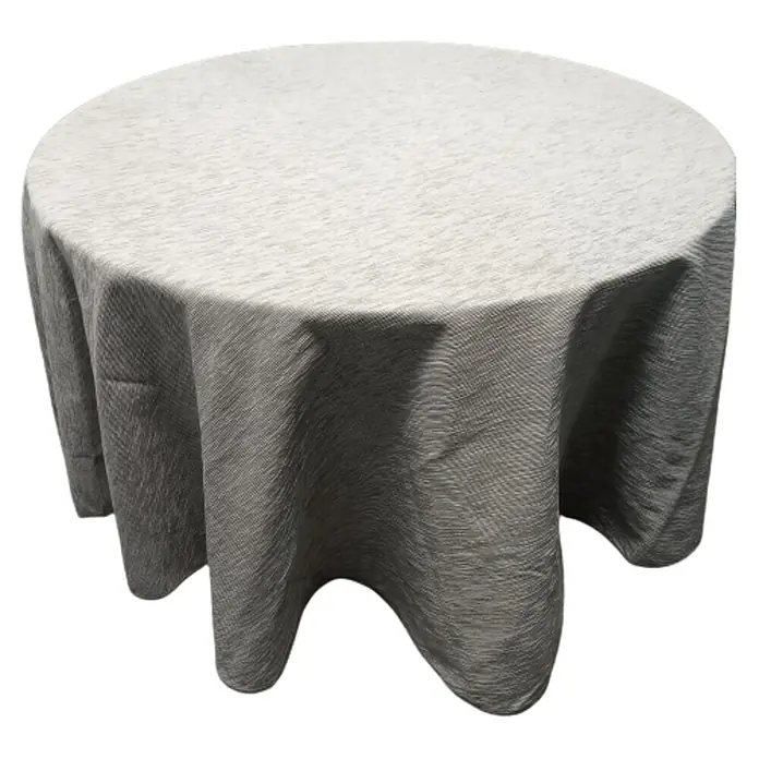 Mantel para mesa Falda - Gris, Diámetro: 90 cm, Redonda - Vista angular