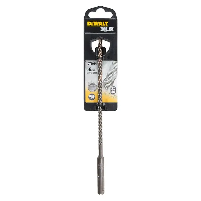 Dewalt SDS-Plus Betonbohrer - Durchmesser: 6 mm, Länge: 210 mm - Vorderansicht