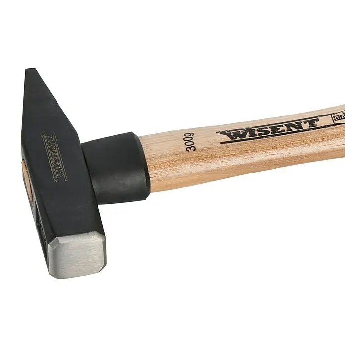 Wisent Schlosserhammer - 300 g, Holz Hickory - Detailaufnahme