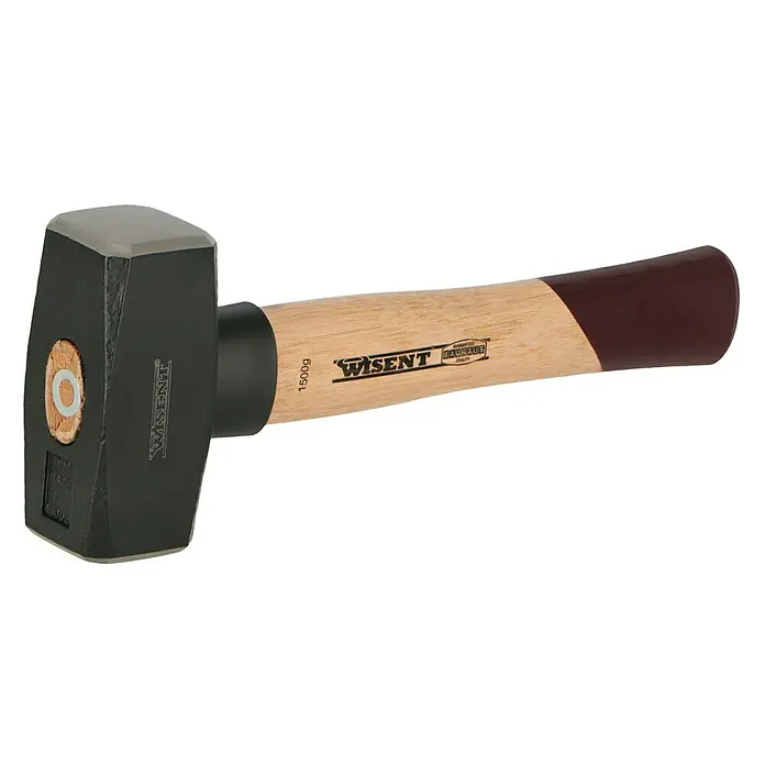 Wisent Fäustel - 1.500 g, Holz Hickory - Diagonale Ansicht