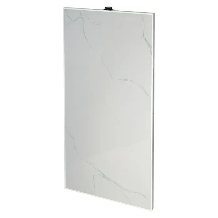 Infrarot-Keramikheizkörper - B x H: 60 x 120 cm, 1.100 W, Weiß, Grau - Diagonale Ansicht