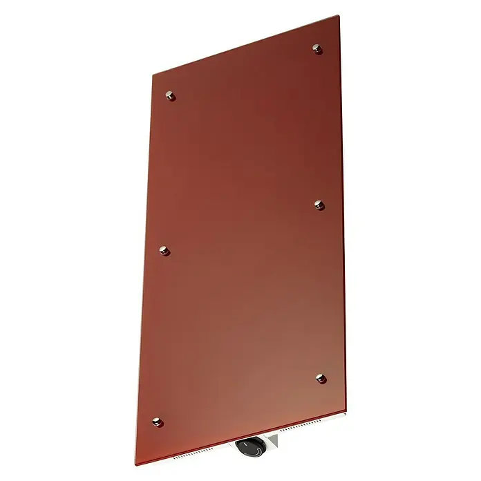 Admiral Infrarot-Glasheizkörper - 45 x 120 cm, 850 W, Rot - Diagonale Ansicht