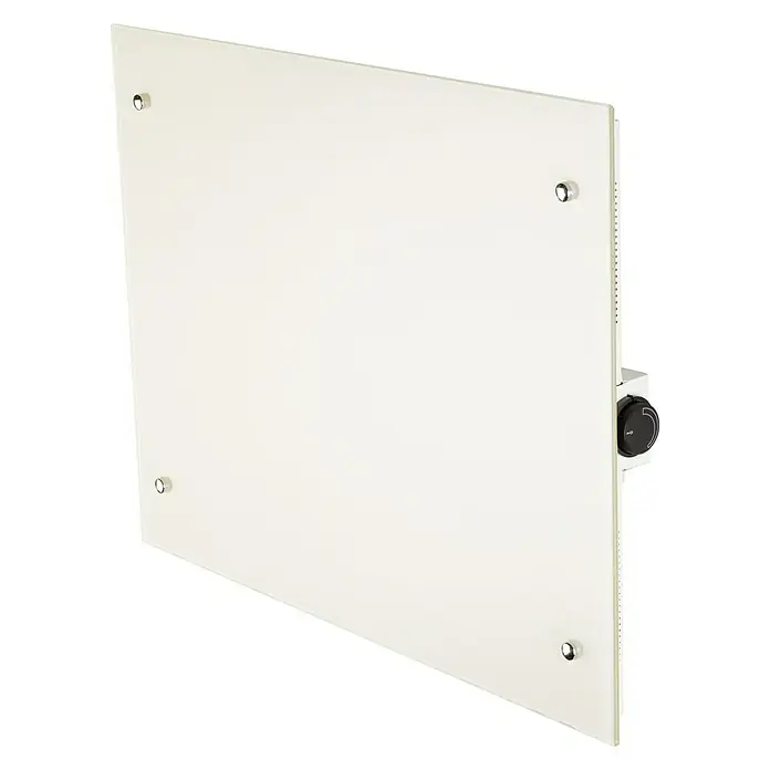 Admiral Infrarot-Glasheizkörper - 70 x 55 cm, 500 W, Weiß - Diagonale Ansicht