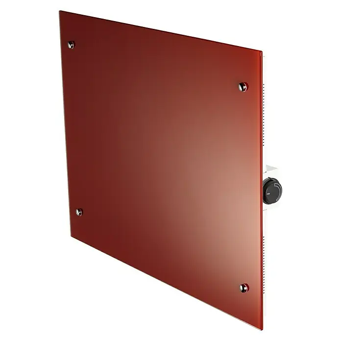 Admiral Infrarot-Glasheizkörper - 70 x 55 cm, 500 W, Rot - Diagonale Ansicht
