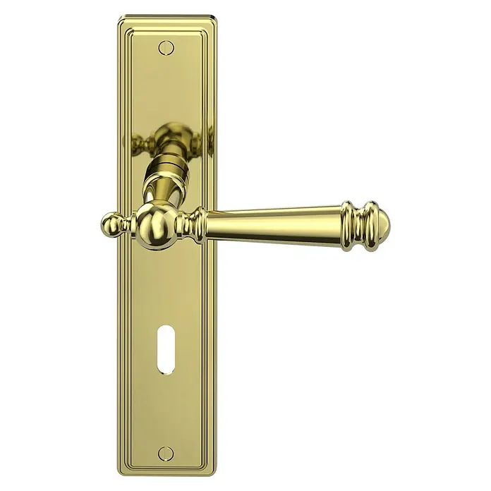 Diamond Doors Zimmertürgarnitur Classic Indiana - Poliert, Buntbart BB - Vorderansicht