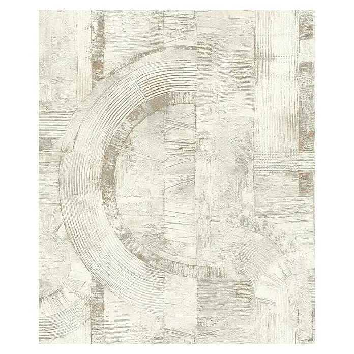 Rasch Composition Vliestapete Moderne Geometrie - Weiß, Grafisch, 10,05 x 0,53 m - Draufsicht