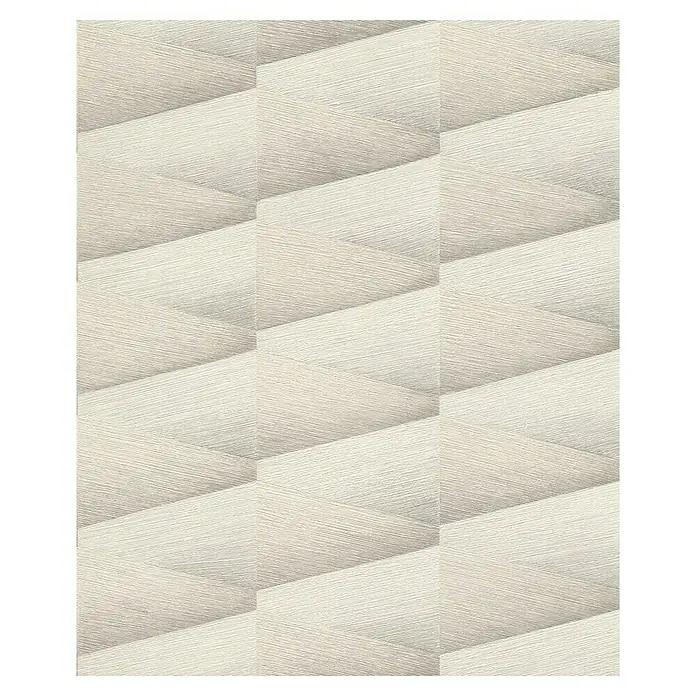 Rasch Composition Vliestapete - Weiß, Grafisch, 10,05 x 0,53 m - Draufsicht