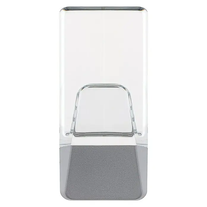 Tesa Powerstrips Selbstklebehaken - Rechteckig, Größe: L, Transparent/Chrom, 2 Stk. - Vorderansicht
