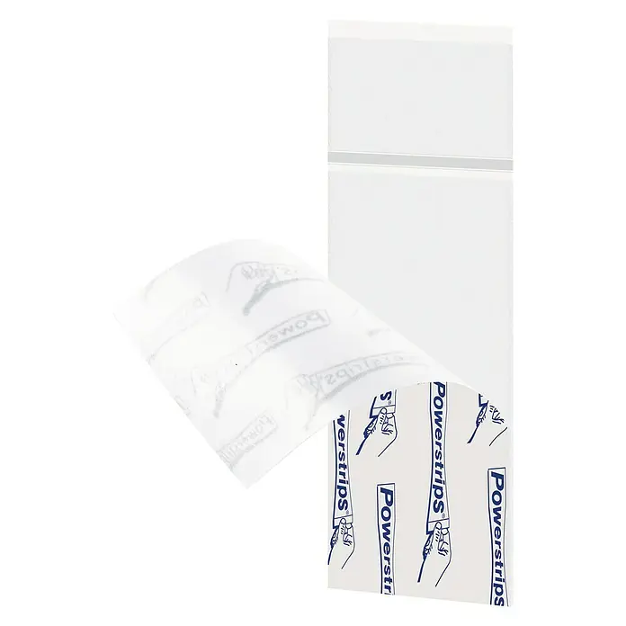 Tesa Powerstrips Selbstklebestrip Transparent Large - 8 Stk. - Diagonale Ansicht