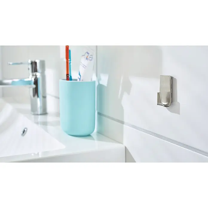 Tesa Powerstrips Selbstklebehaken - Rechteckig, Größe: S, Metallic, 2 Stk. - Stimmungsaufnahme