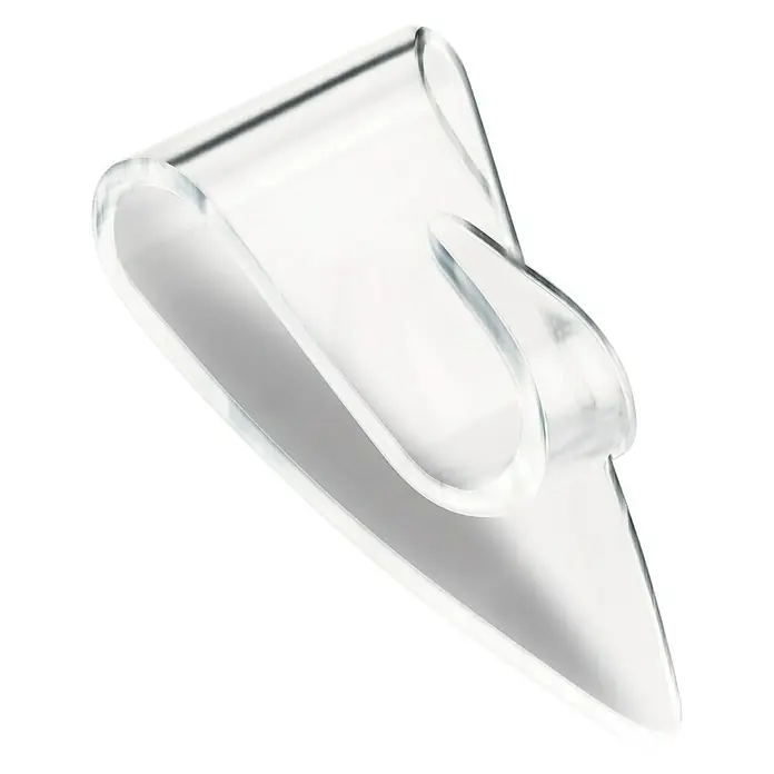 Tesa Powerstrips Dekohaken - 5 Stk., Transparent - Diagonale Ansicht