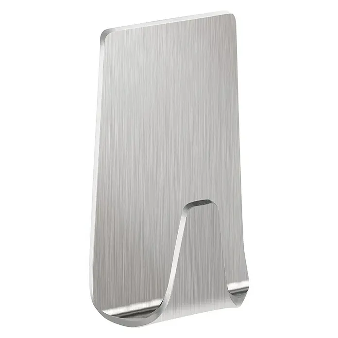 Tesa Powerstrips Selbstklebehaken - Rechteckig, Größe: S, Metallic, 2 Stk. - Diagonale Ansicht