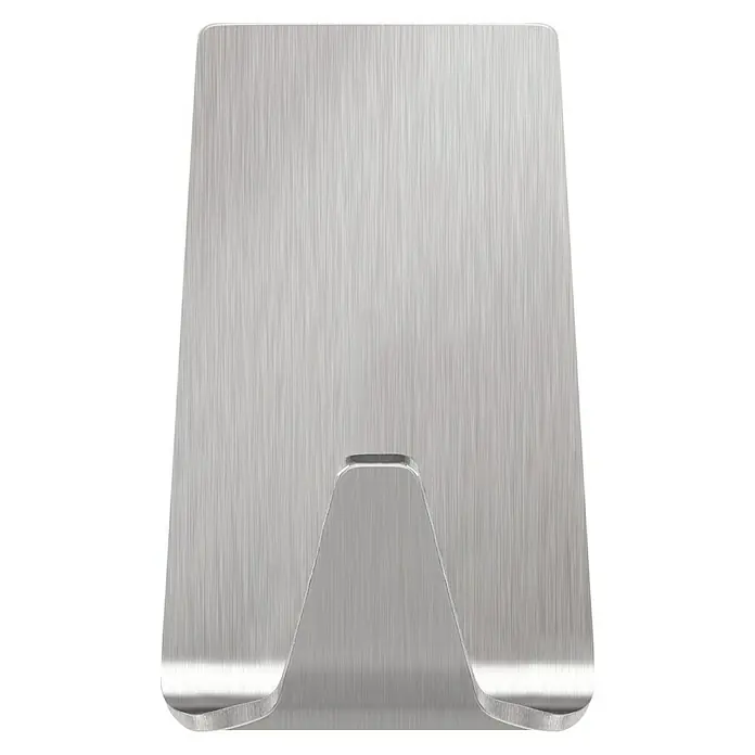 Tesa Powerstrips Selbstklebehaken - Rechteckig, Größe: S, Metallic, 2 Stk. - Vorderansicht