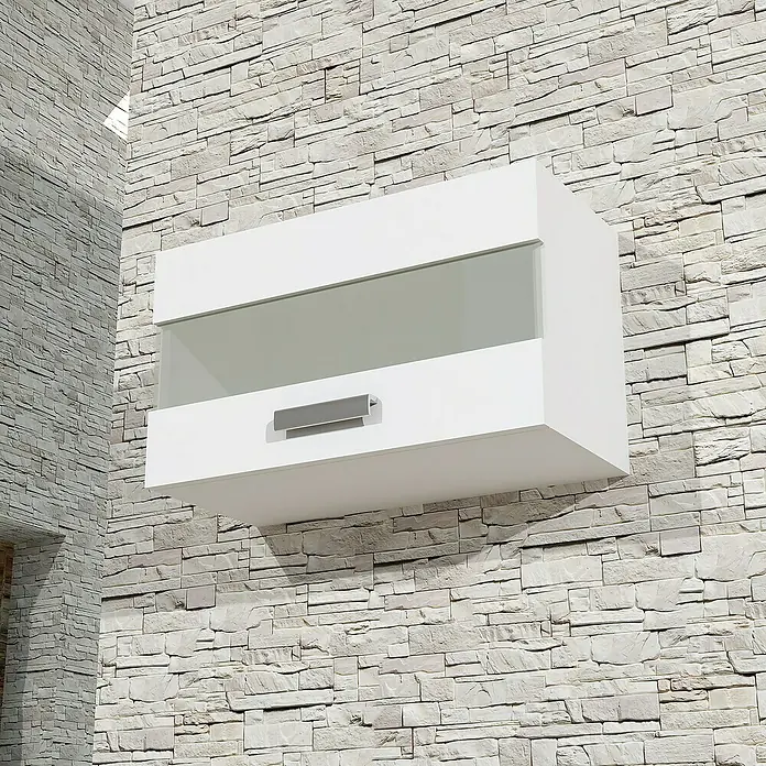 Armario colgante Fran - L x An x Al: 55 x 23 x 33 cm, Blanco - Foto ambiente