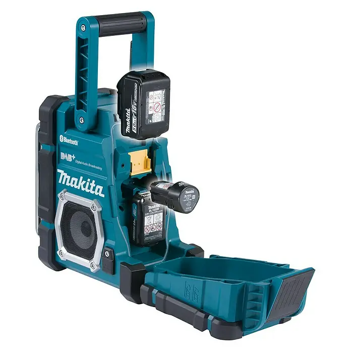 Makita Accubouwradio DMR112 - Frequentie: 174.928 - 239.200 MHz (DAB/DAB+) - Diagonaal zicht