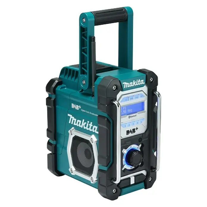 Makita Akku-Baustellenradio DMR112 - Frequenz: 174.928 - 239.200 MHz (DAB/DAB+) - Diagonale Ansicht