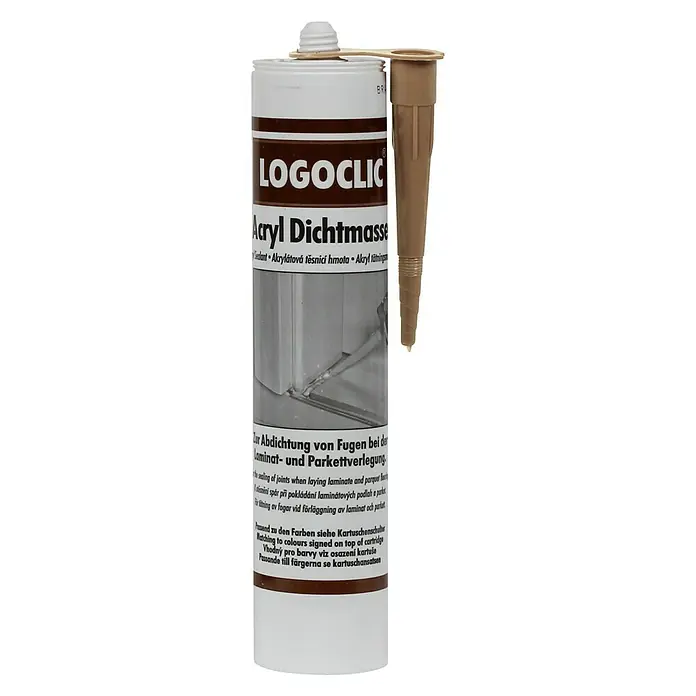 LOGOCLIC Akrilna brtvena masa - Smeđe boje, 310 ml - Pogled sprijeda