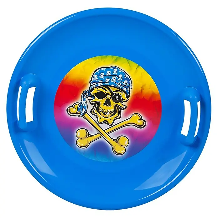 Kunststoffschlitten Tellerform - 60 cm, Blau, Max. Belastung: 50 kg - Ansicht von oben