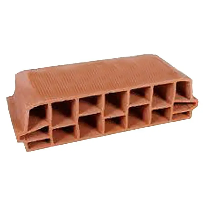 BHS Madrid Ladrillo bovedilla P-96 - 70 x 25 cm, Rojo - Vista angular