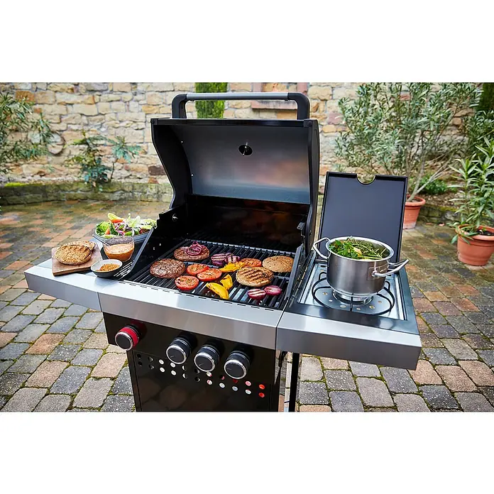 Grillstar Gasgrill Atlanta II 350-1 - Anzahl Brenner: 3, Hauptgrillfläche: 50 x 41,5 cm, 12 kW - Anwendungsbeispiel