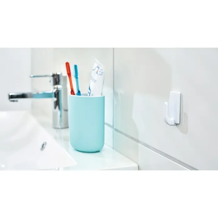 Tesa Powerstrips Selbstklebehaken - Größe: S, Weiß, 3 Stk. - Stimmungsaufnahme