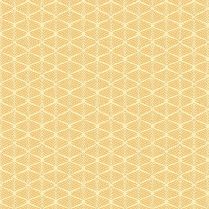 Mantel para mesa a metros Yuzu - Ancho: 140 cm, Amarillo/Blanco - Primer plano